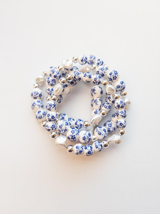 Chinoiserie & Baroque Pearl Bracelet